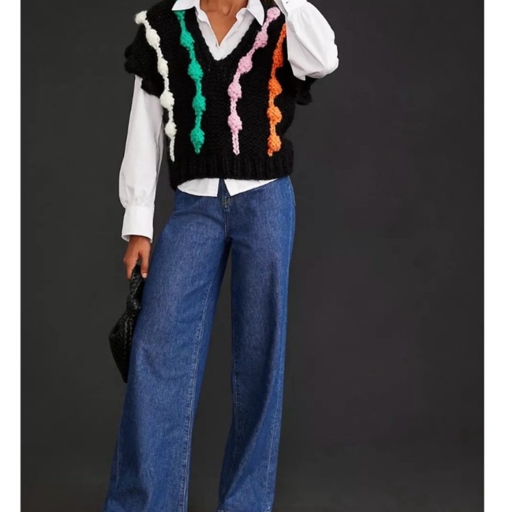 Anthropologie Maeve Bauble Knit Sweater Vest